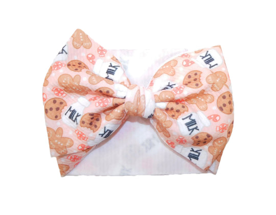 Milk and cookies bow