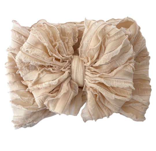 Vanilla cookie ruffled Headband