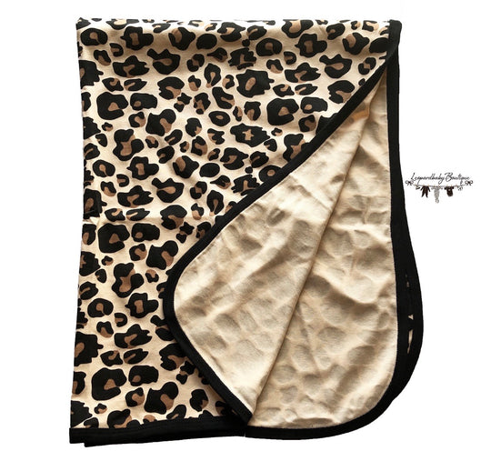 Leopard receiving blanket