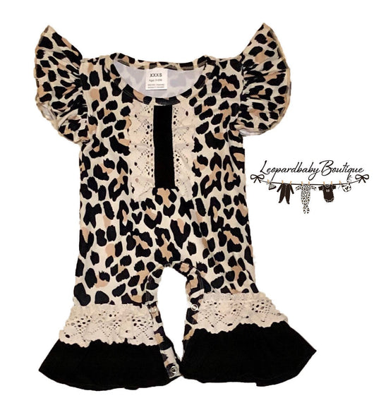 LBB Leopard flutter romper