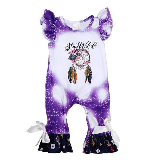 Stay wild purple romper