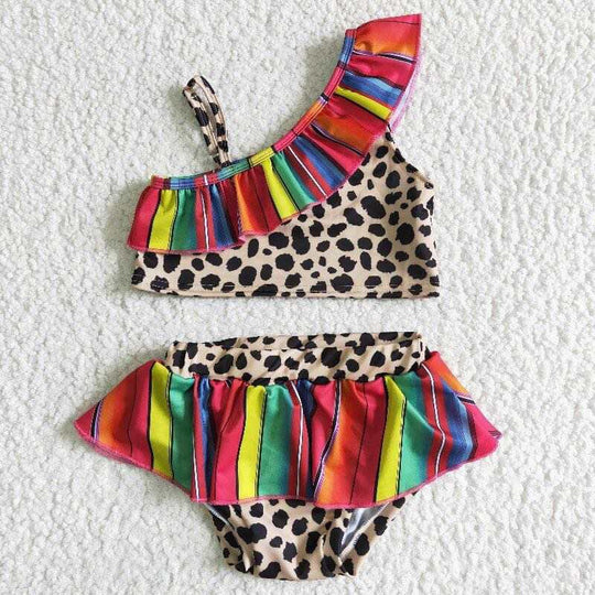 Leopard serape swimsuit