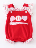 Baseball little sister romper