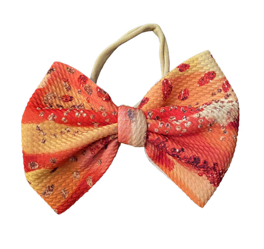 Brushstrokes and Glitter Nylon Bow
