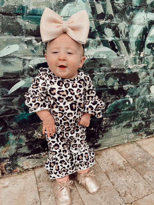 Clover cottage cheetah romper