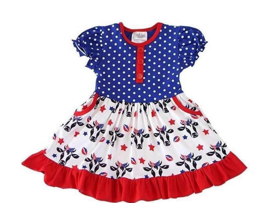 Cow polka dot dress