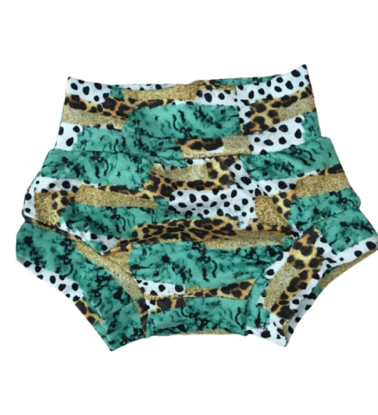 Leopard polka dot stone bummies