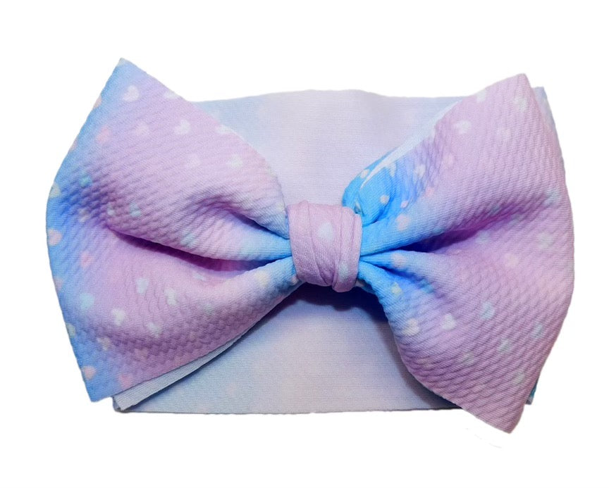 Blue and Purple Heart bow