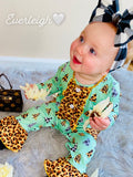 Exclusive Green Leopard Christmas Tree Romper