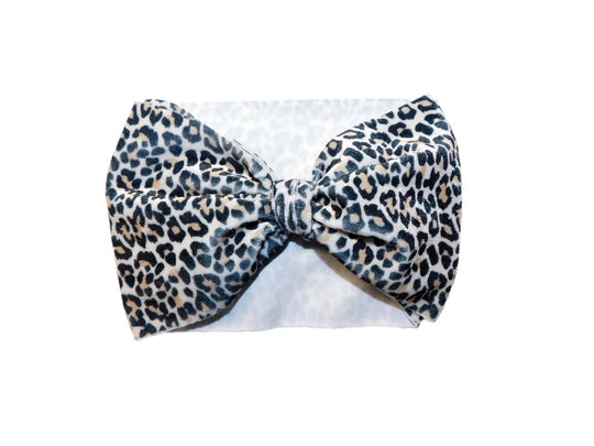 Leopard velvet small spots headband