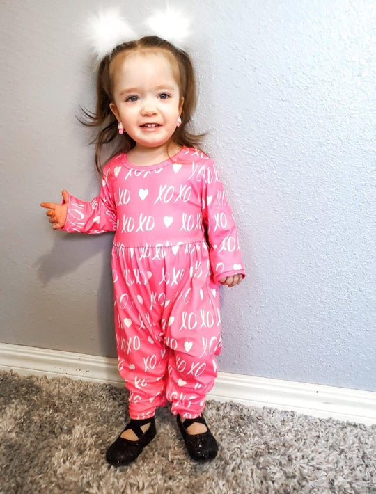Pink xoxo romper