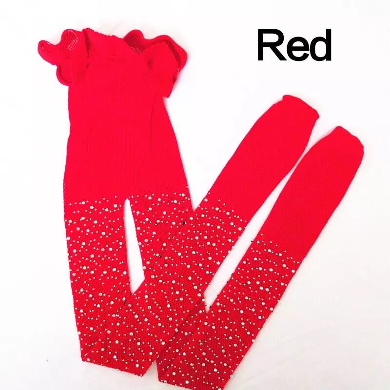 Glitter tights - red
