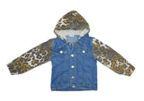 Leopard hooded Jean jacket