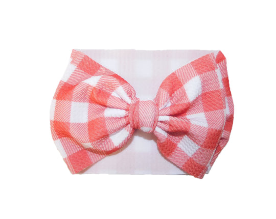 Red plaid bow