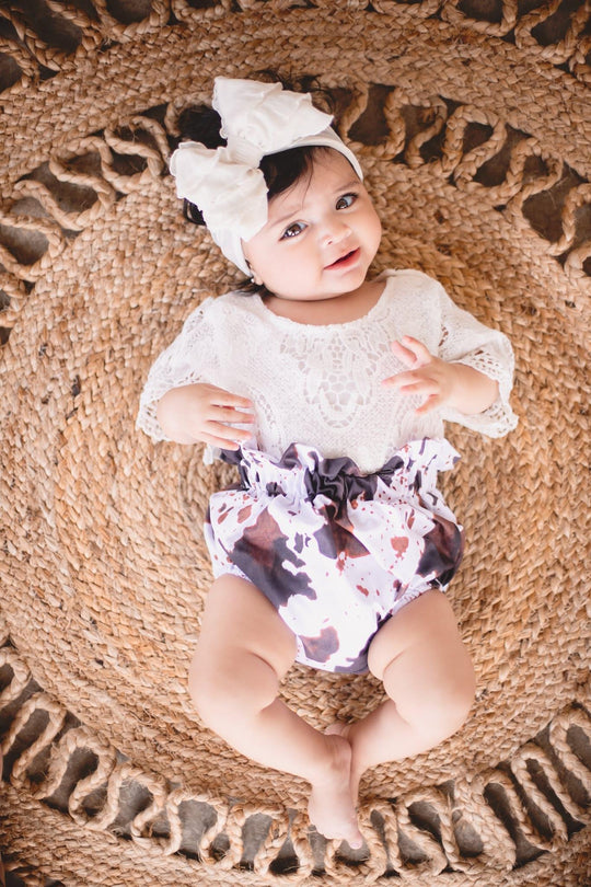 Cinched waist cow bummies