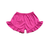 Pink ruffle shorts