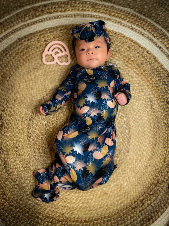 Leopardbaby EXCLUSIVE Maple Leaf Gown Set