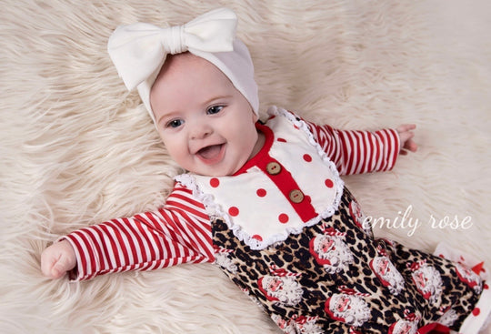 Leopard Santa Romper