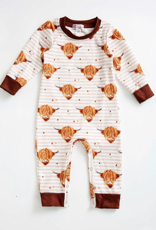 Clover cottage Highland stripe romper